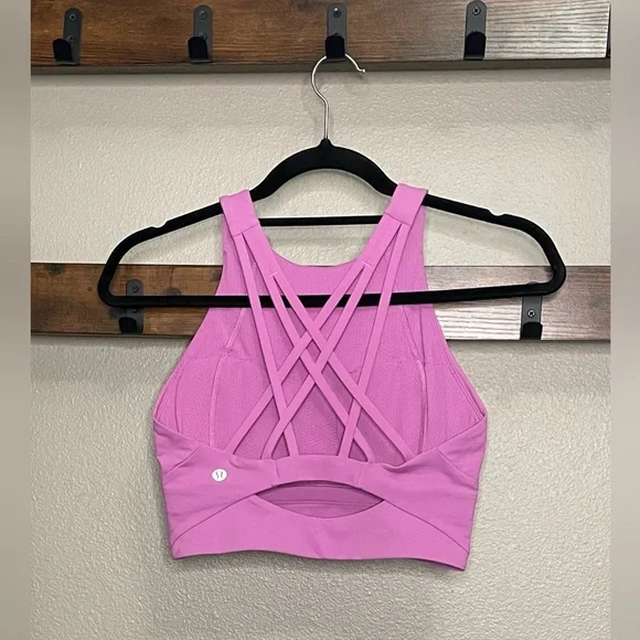 Lululemon Free To Be Serene Bra High Neck Long Line Size Color